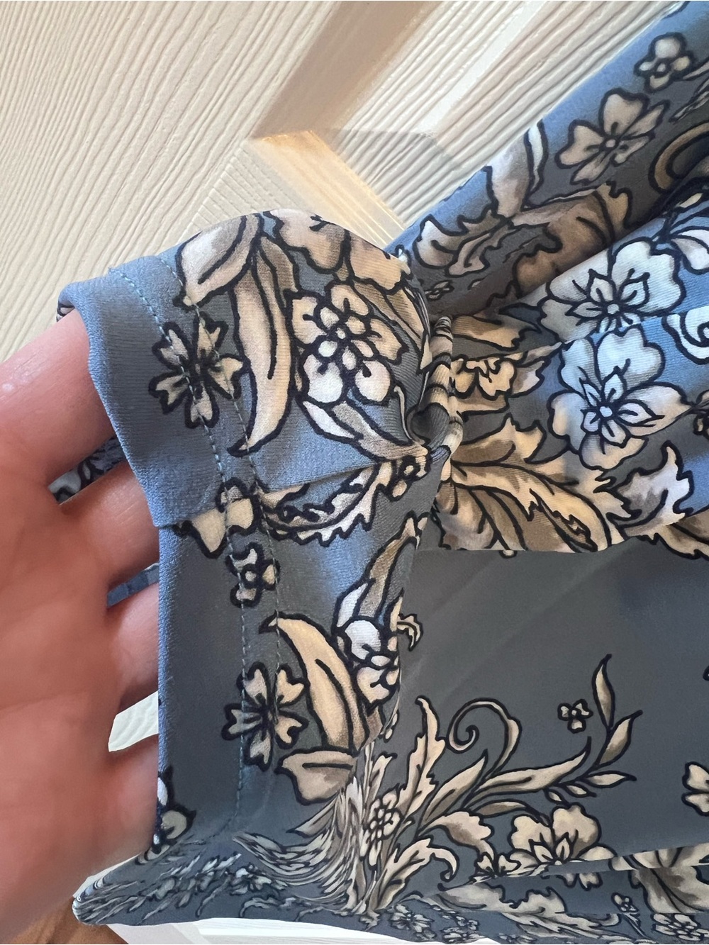 💙Belle by Kim Gravel Blue Floral Paisley Tunic Top Size Large QVC Boutique💙 - Picture 9 of 11